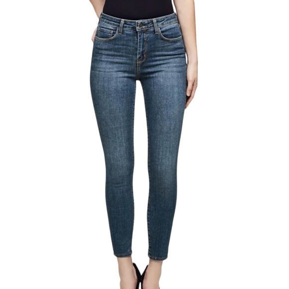 L’AGENCE Margot High Rise Skinny Jeans New Vintage Size 27 Stretch Denim Ankle - Picture 1 of 8